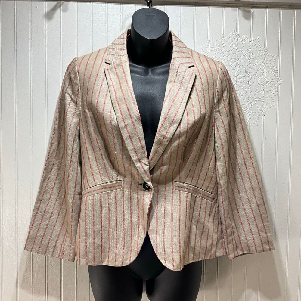 THE LIMITED Linen Blend Striped Blazer
